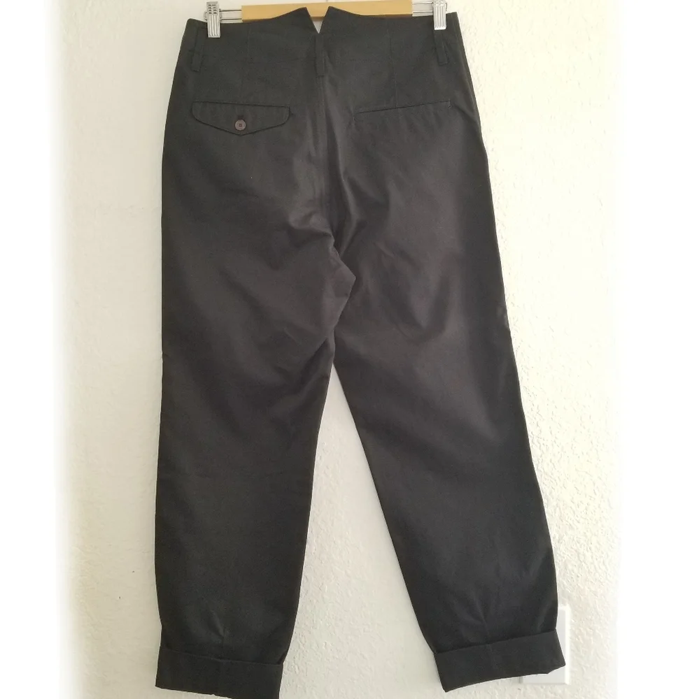 Golden Goose High Rise Tapered Leg Chino Pants Size S Small Black - Picture 3 of 11
